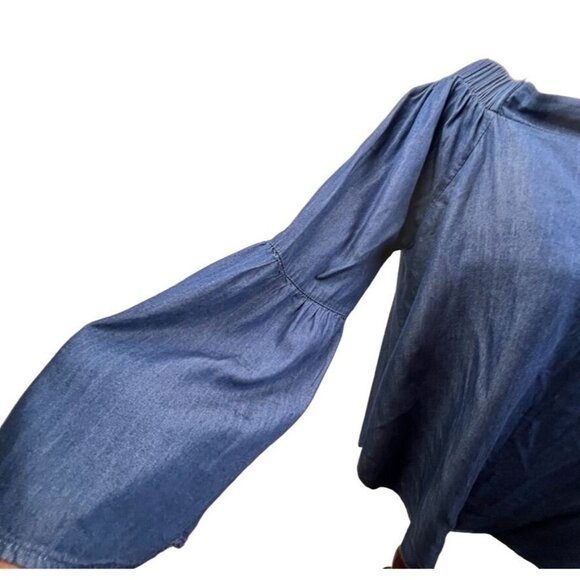 Off-The-Shoulder Denim Top By Ellison Size: Large - Picture 4 of 8